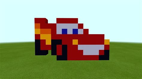 Lightning Mcqueen Pixel Art In 2021 Pixel Art Minecraft Pixel Art ...