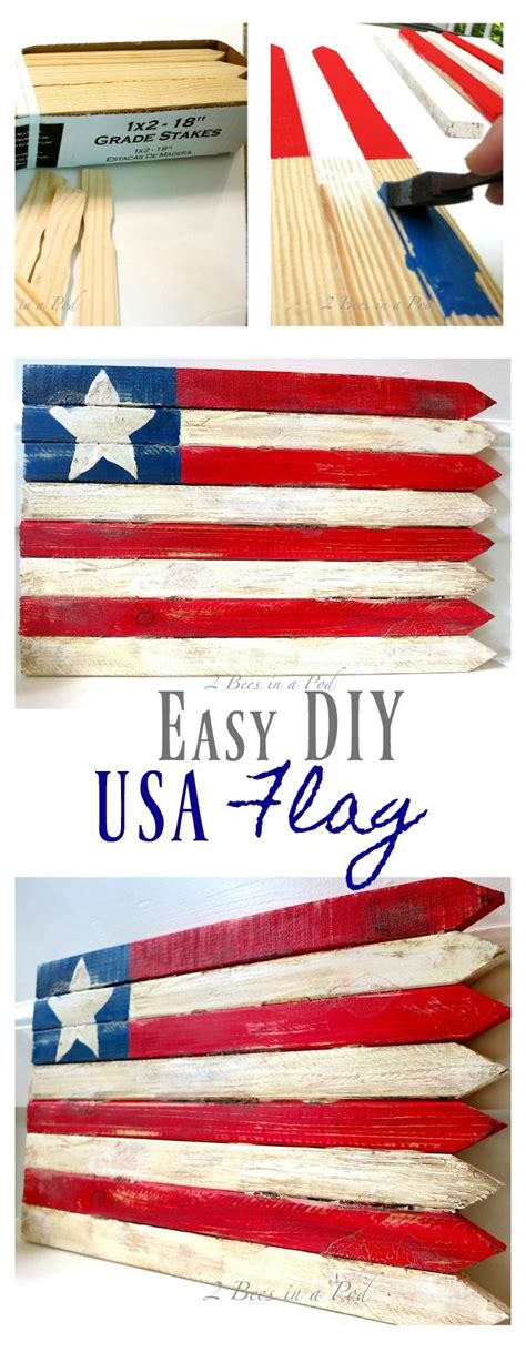 Handmade Wooden USA Flag - Patriotic DIY Project