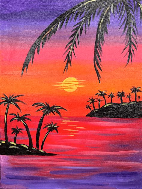 "Tropical Sunset" Painting Party with The Paint Sesh