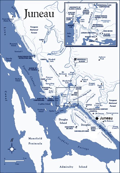 Printable Map Of Juneau Alaska