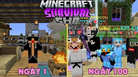 RAKYVN SINH TỒN 100 NGÀY TRONG MINECRAFT SERVER SURVIVAL SMP SIÊU KHÓ ...