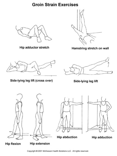 Sports Medicine Advisor 2003.1: Groin Strain Exercises: Illustration