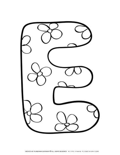 Letter E Coloring Pages