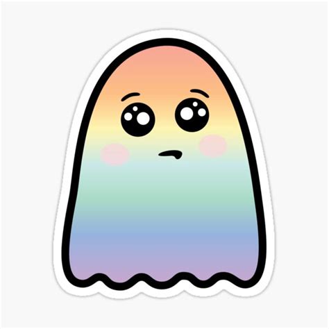 "rainbow ghost" Sticker for Sale by mad-ghost | Redbubble