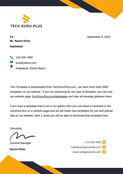 Free Letterhead Templates With Examples (.docx)