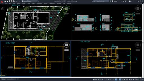 Modern House Plan [DWG]