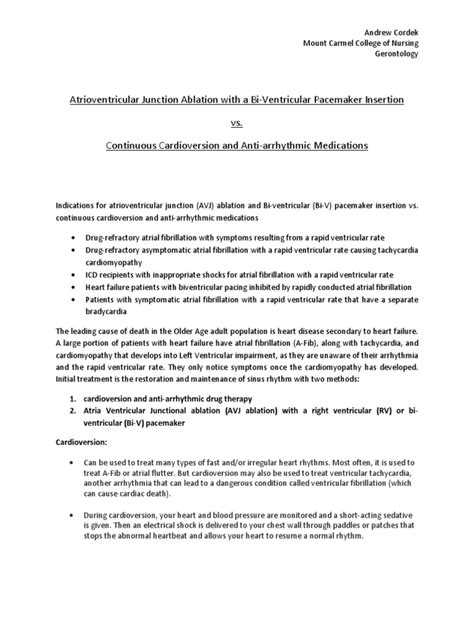 AVJ Ablation vs Cardioversion | Cardiac Arrhythmia | Artificial Cardiac ...