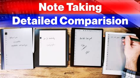 Detailed E-Ink Tablet Note Taking Comparison - YouTube