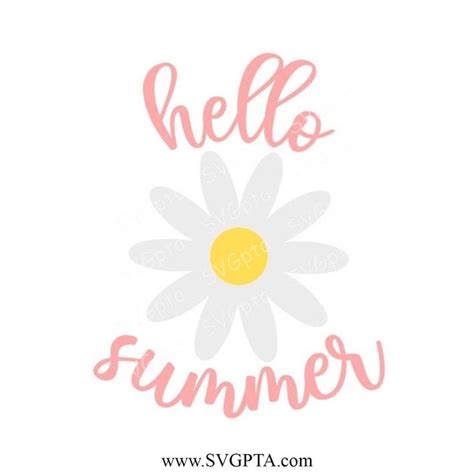 Summer Door Sign SVG, Hello Summer SVG, Daisy SVG