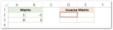 MINVERSE Function in Excel - Matrix Inverse - Excel Unlocked