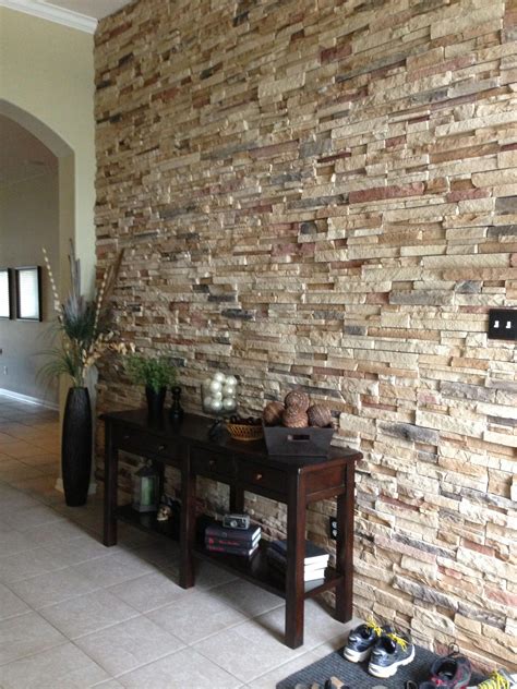 Faux Stone Veneer Interior Wall