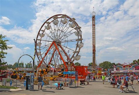 Rides on the Midway at the Indiana State Fair Editorial Photo - Image ...