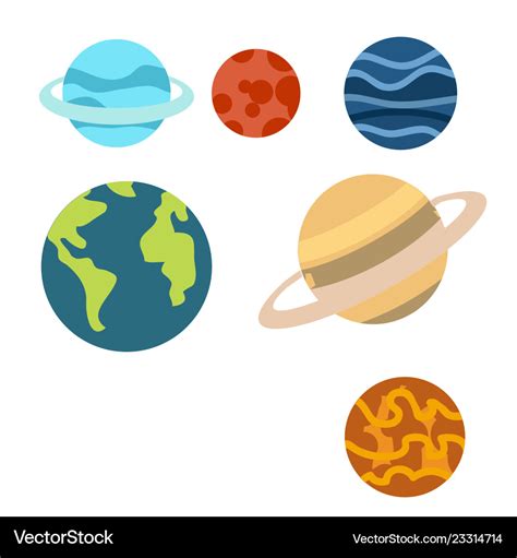 Space planets cartoon or planets clipart Vector Image