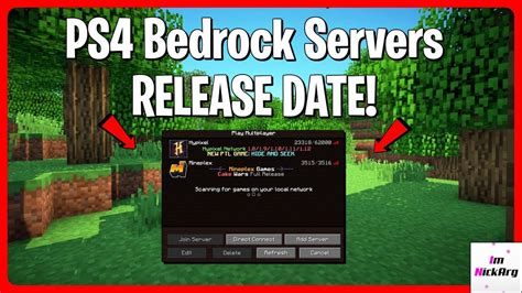 Minecraft PS4 Servers RELEASE DATE! (When) | Bedrock Edition - YouTube