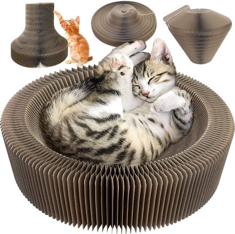 SONYANG Cat Scratcher Lounge Bed Cat Scratcher Cardboard with Catnip ...