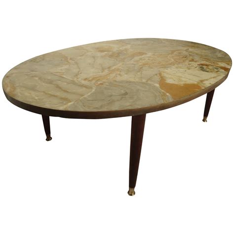 Mid-Century Modern Italian Marble-Top Coffee Table For Sale at 1stdibs