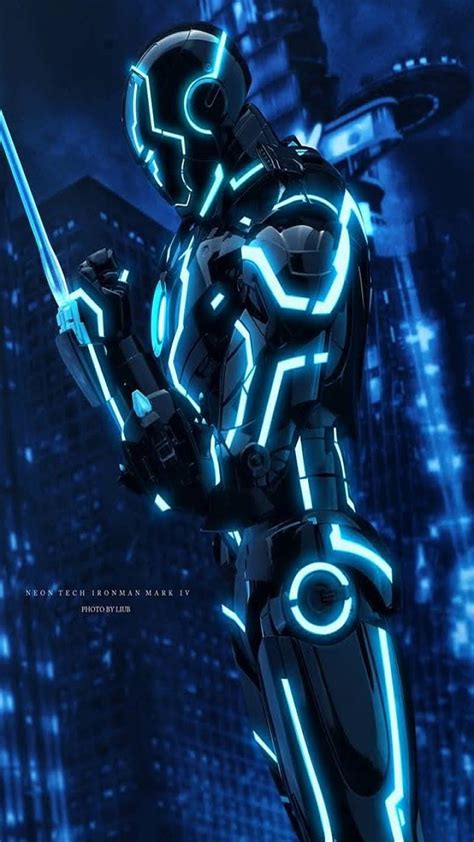 Ironman, iron, lronman, man, marvel, neon, HD phone wallpaper | Peakpx