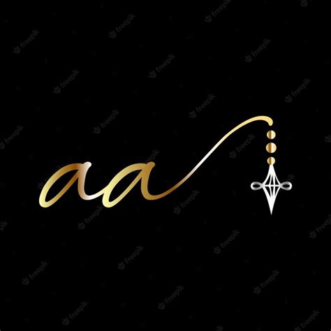 Premium Vector | AA initial Wedding logo handwriting jewelry logo ...