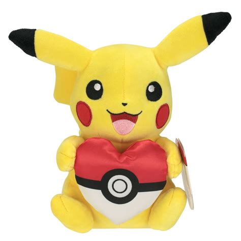 Limited Edition Pokemon Plush - 8" Pikachu with Heart Pillow - Walmart ...