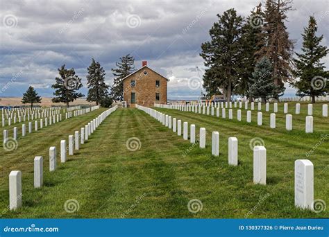 Custer National Cemetery at Little Bighorn Battlefield Editorial Photo ...