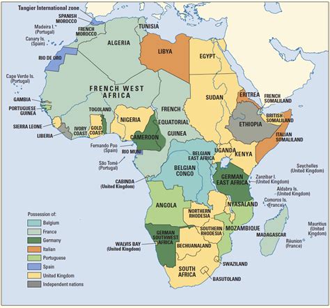 Colonies of Africa with a Map