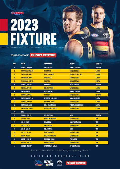 Crows 2023 AFL fixture revealed