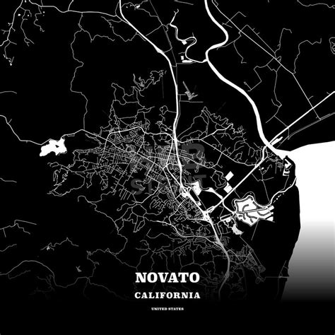 Novato, California, USA map | Poster template, Map poster, Usa map