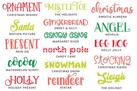 Cheap and Free Christmas Fonts for Cutting Machines - Hey, Let's Make Stuff