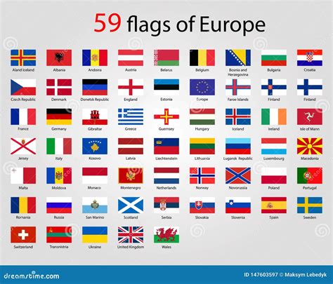 Europe Flags Vector Icons Set Stock Vector (royalty Free) 428905318 931