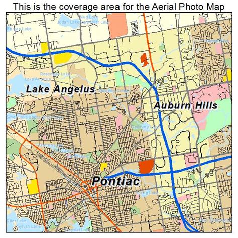 Aerial Photography Map of Auburn Hills, MI Michigan