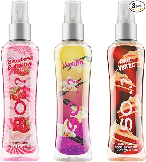 So Body Mist Gift Set Red Velvet+Vanilla+Cherry blossom - Divaaglam