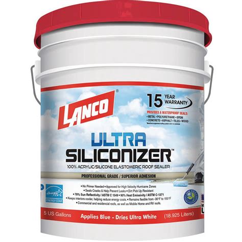 Lanco 5 Gal. Ultra Siliconizer Reflective Roof Coating-RC905-2 - The ...