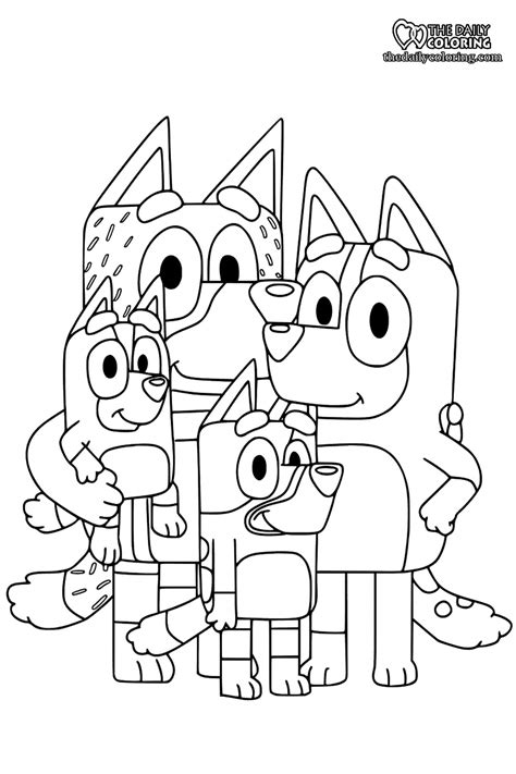 Bluey Coloring Pages - The Daily Coloring