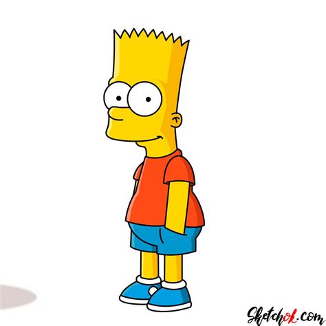 How to draw Bart Simpson - Step by step drawing tutorials | Bart ...