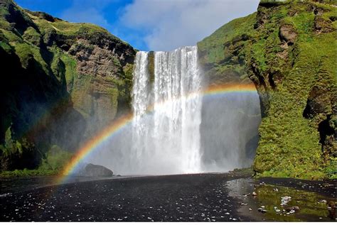 Free photo: Rainbow by Waterfall - Colorful, Lake, Rainbow - Free ...