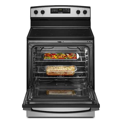 Amana 30-in Glass Top 4 Burners 4.8-cu ft Freestanding Electric Range ...