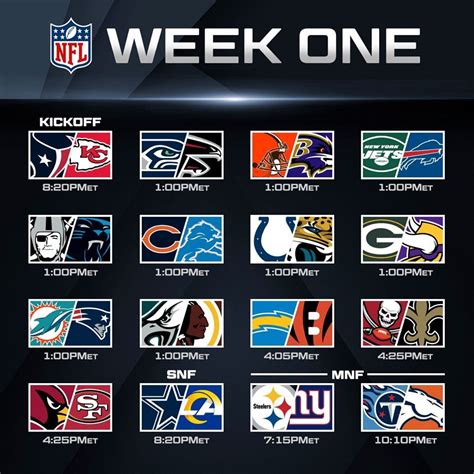 Get Ready for NFL Week 1 - Check Out the 2020 Schedule