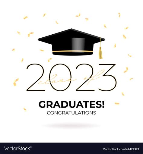 Graduation ceremony banner class of 2023 Vector Image