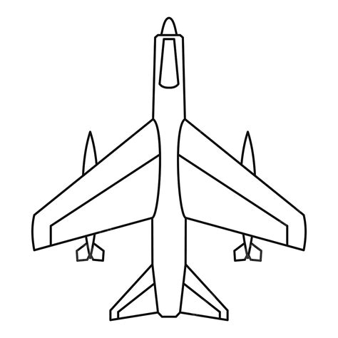 Fighter Jet Outline