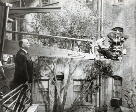 Hitchcock on the set of Rear Window, 1954 - Flashbak