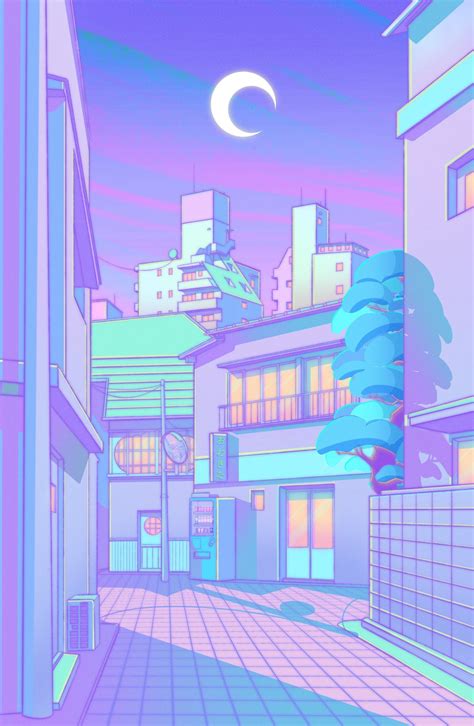 Retro Anime Aesthetic Wallpaper Purple - Anime Wallpaper HD