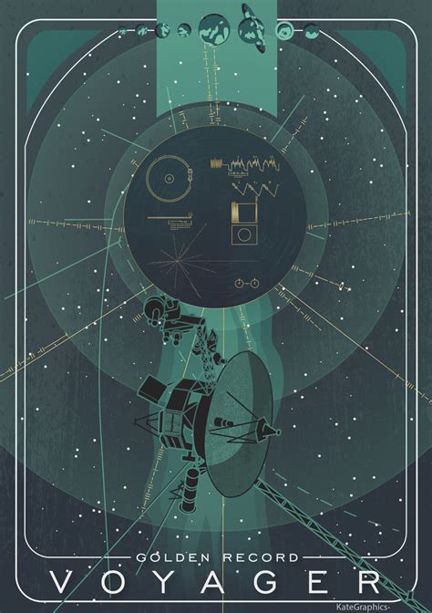 Golden Record Voyager NASA | Poster By Kategraphics