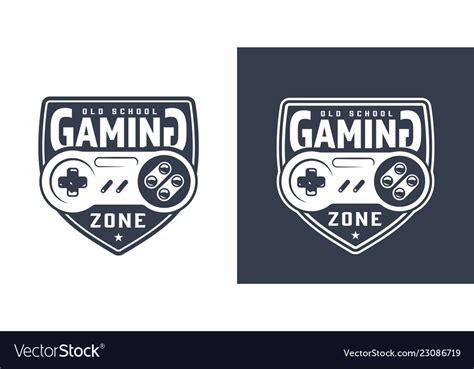 Vintage gaming zone label Royalty Free Vector Image