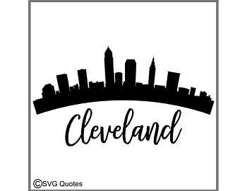 Cleveland Skyline Silhouette Vector at Vectorified.com | Collection of ...