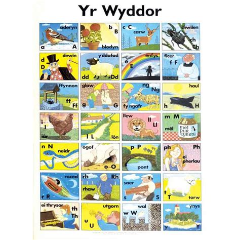 Poster - Yr Wyddor - Welsh Alphabet - Pictures – The Welsh Gift Shop