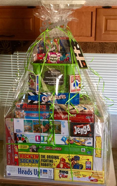 Family game night raffle basket | Room mom and PTA | Pinterest | Raffle ...