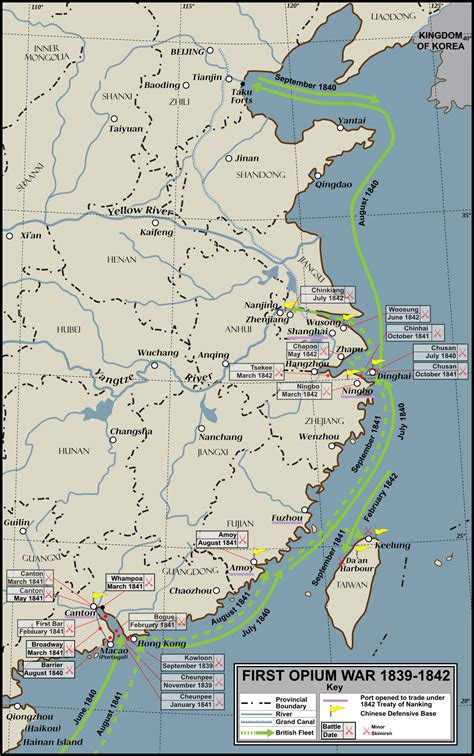 アヘン戦争地図 1839-42 Conflict Overview EN.svg | Mapa historico, Mapa paises ...