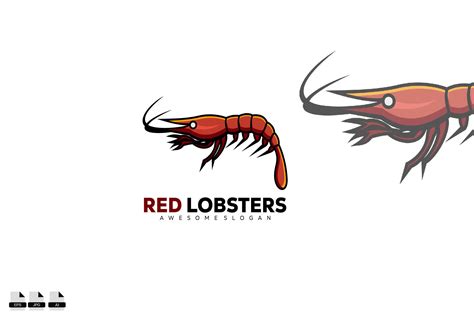 red lobster design vector logo colorful By NorinHood | TheHungryJPEG