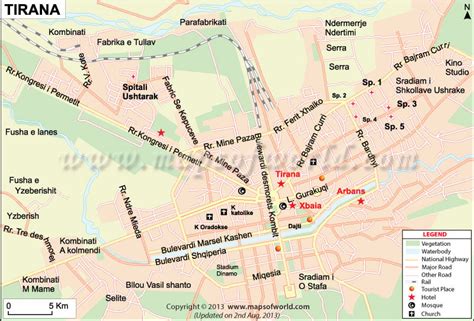 Tirana Map | Map of Tirana | Tirana City Map