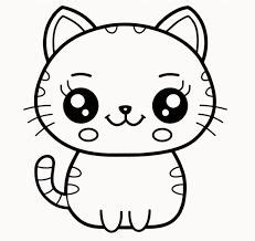 Cute Cat Drawing | Easy Drawing For Kids Step by Step in 2021 | Simple ...